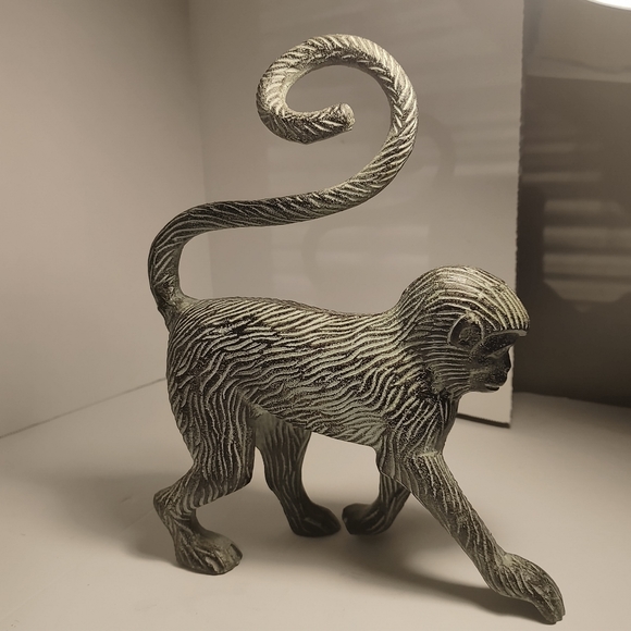 Cast Metal Monkey Figurine Sculpture - Picture 6 of 11